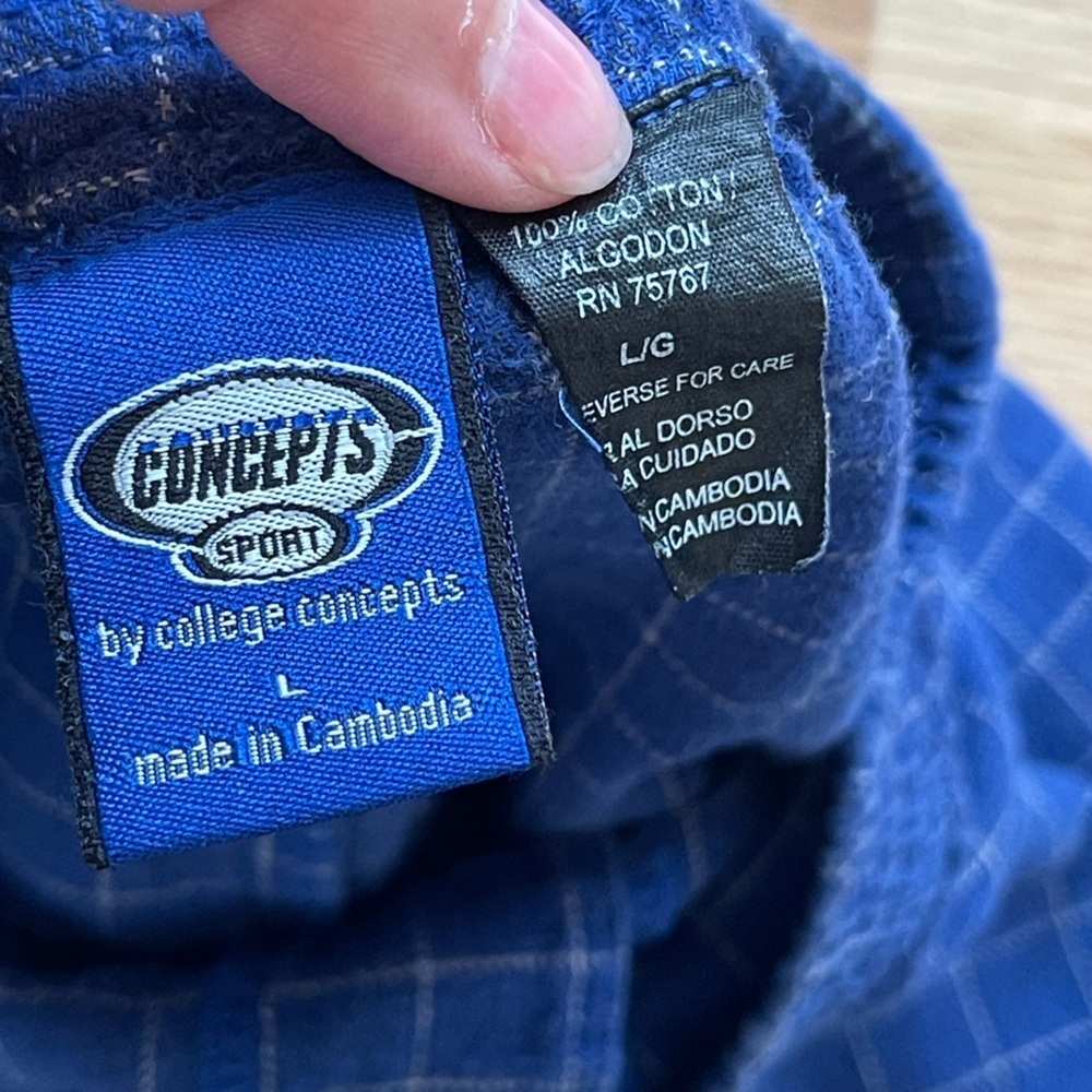 Blue Checkered unisex  pajama pants - Picture 3 of 3